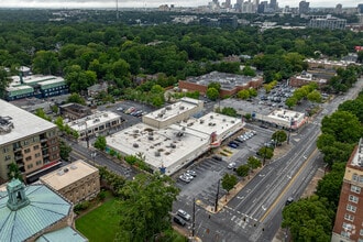 Ponce De Leon Ave NE, Atlanta, GA - AERIAL  map view