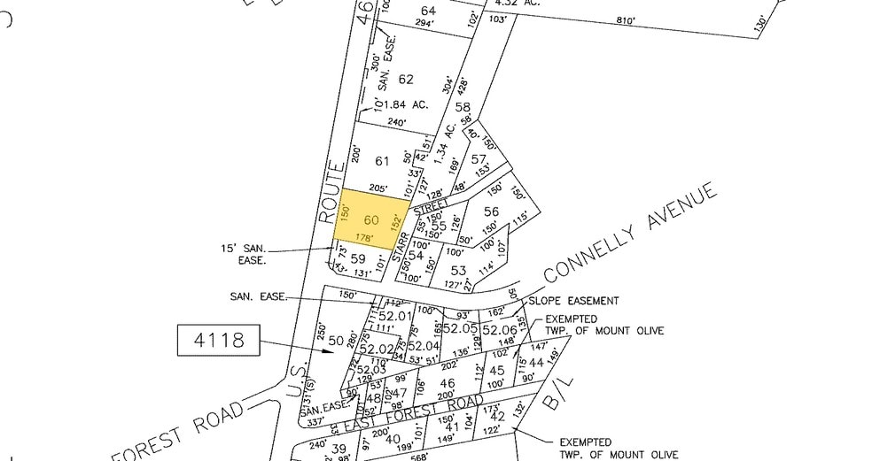 141 Route 46, Budd Lake, NJ for lease - Plat Map - Image 2 of 5