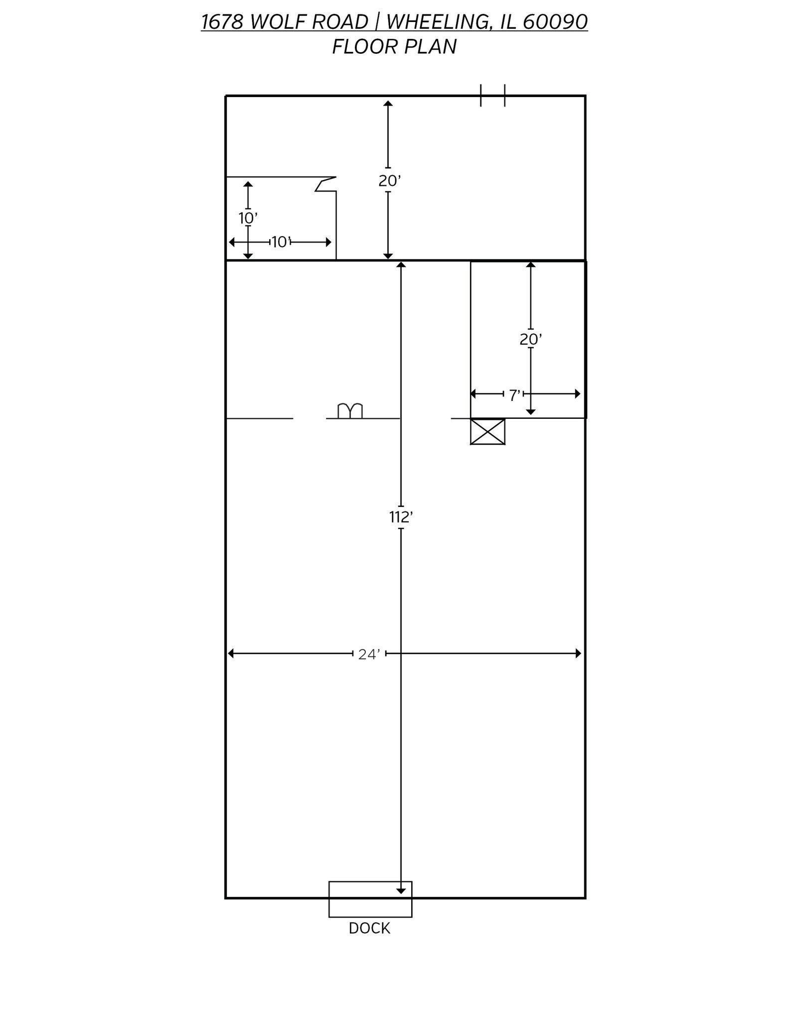 1666-1684 S Wolf Rd, Wheeling, IL for lease Floor Plan- Image 1 of 1