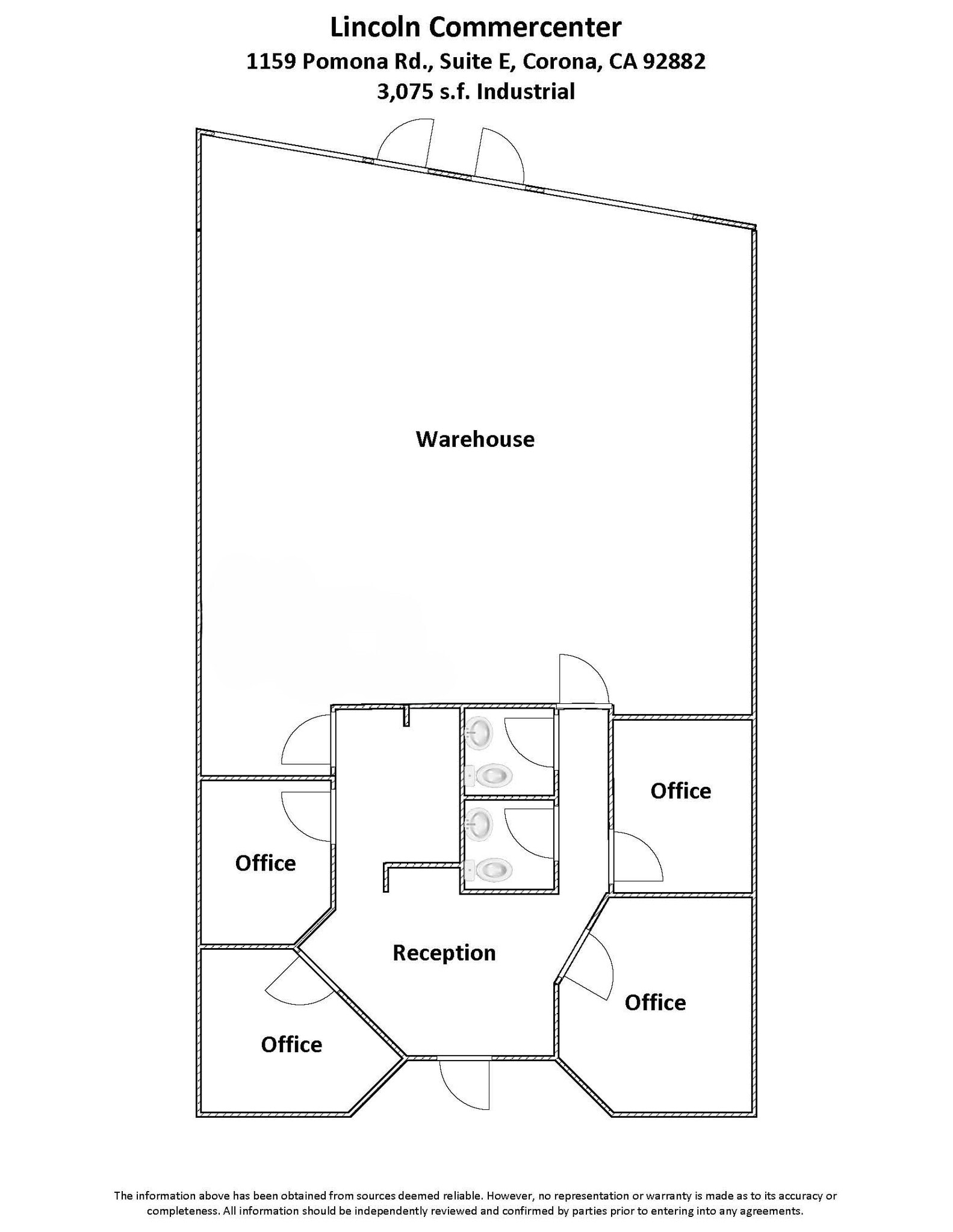 1141 W Pomona Rd, Corona, CA for lease Floor Plan- Image 1 of 1