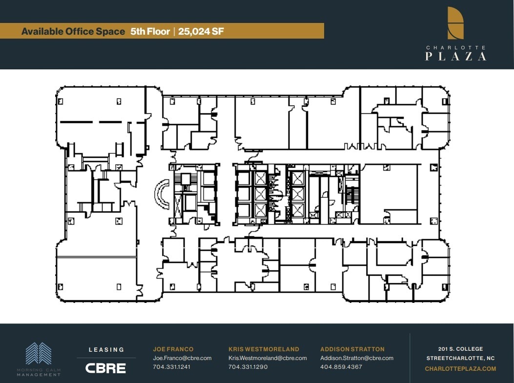 201 S College St, Charlotte, NC à louer Plan d’étage- Image 1 de 1