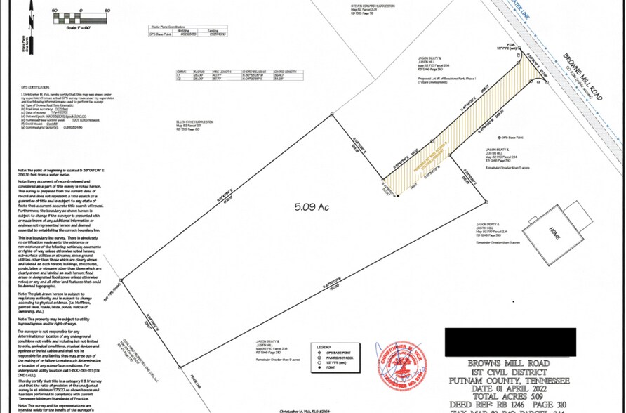 1824 Browns Mill Rd, Cookeville, TN à vendre - Plan de site - Image 1 de 1