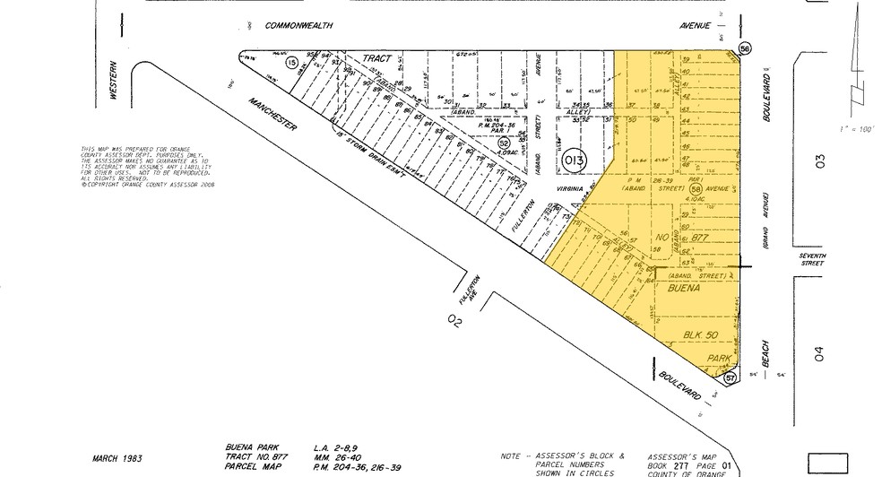 6301 Beach Blvd, Buena Park, CA for lease - Plat Map - Image 2 of 9