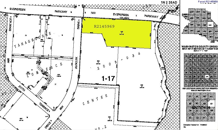 8760 NE Evergreen Pky, Hillsboro, OR à louer - Plan cadastral - Image 2 de 5
