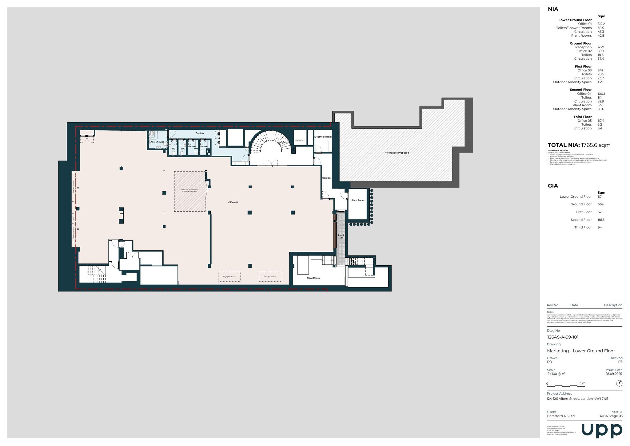 126 Albert St, Londres à louer Plan d’étage- Image 1 de 2