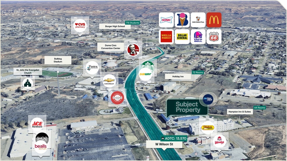 1411 W Wilson St, Borger, TX for sale - Aerial - Image 2 of 3