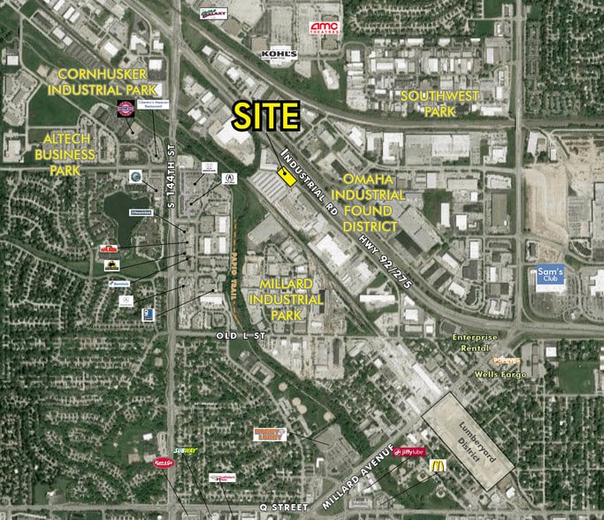 14007-14015 Industrial Rd, Omaha, NE for lease - Aerial - Image 2 of 3