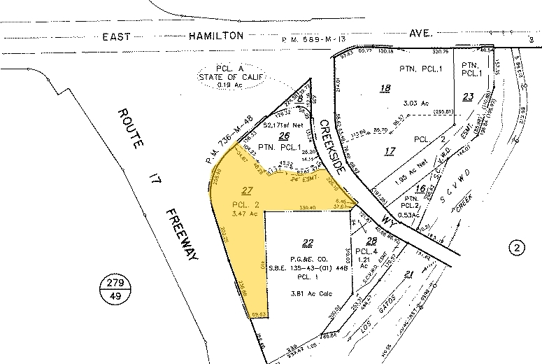 675 Creekside Way, Campbell, CA for lease - Plat Map - Image 2 of 7