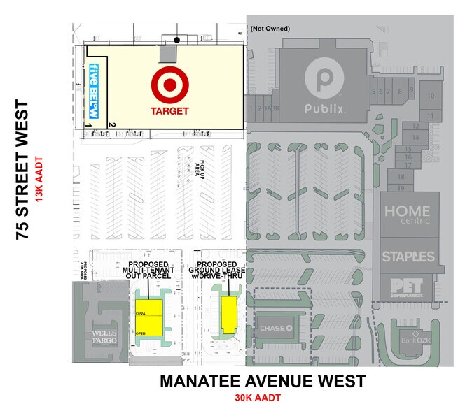 7208-7324 Manatee Ave W, Bradenton, FL à louer - Photo du bâtiment - Image 2 de 7