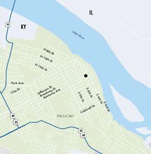 100 S 4th St, Paducah, KY - Aerial  map view