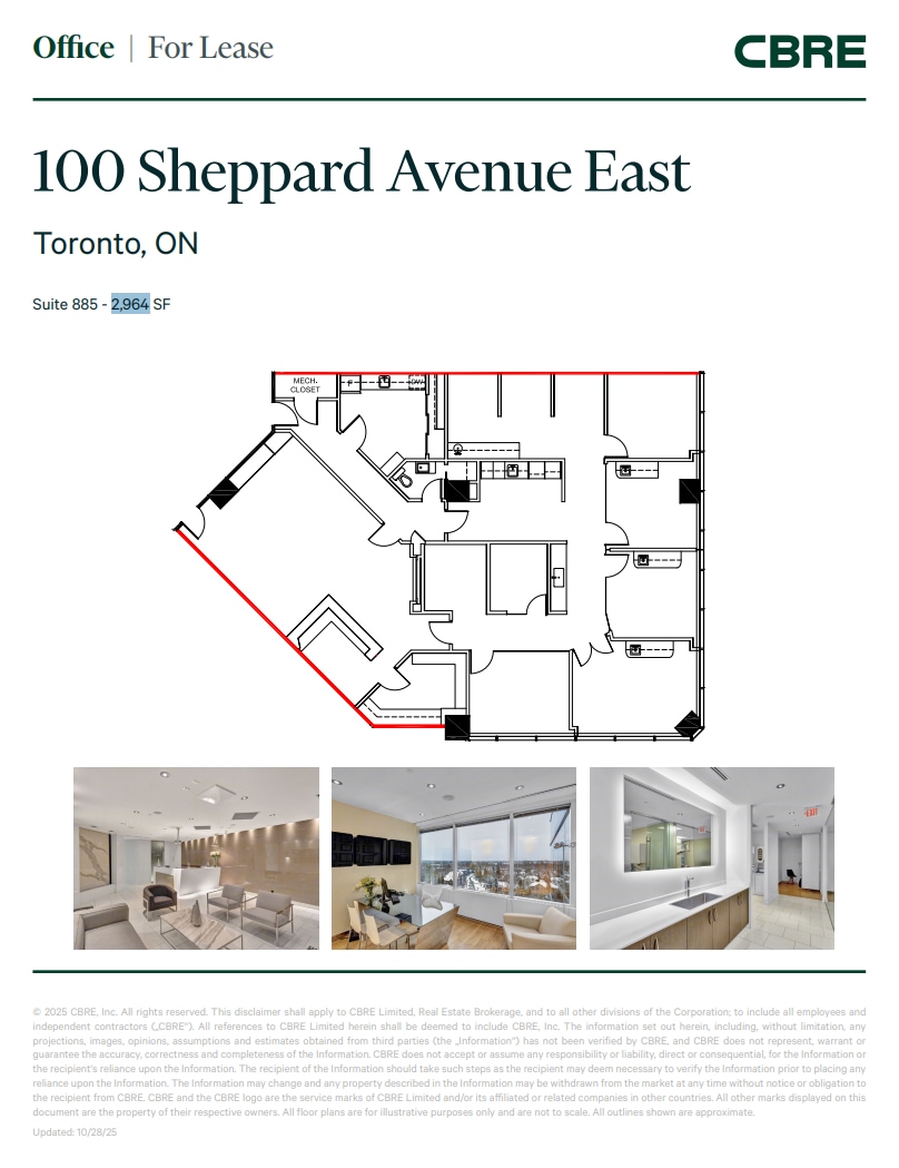 100 Sheppard Ave E, Toronto, ON for lease Floor Plan- Image 1 of 1