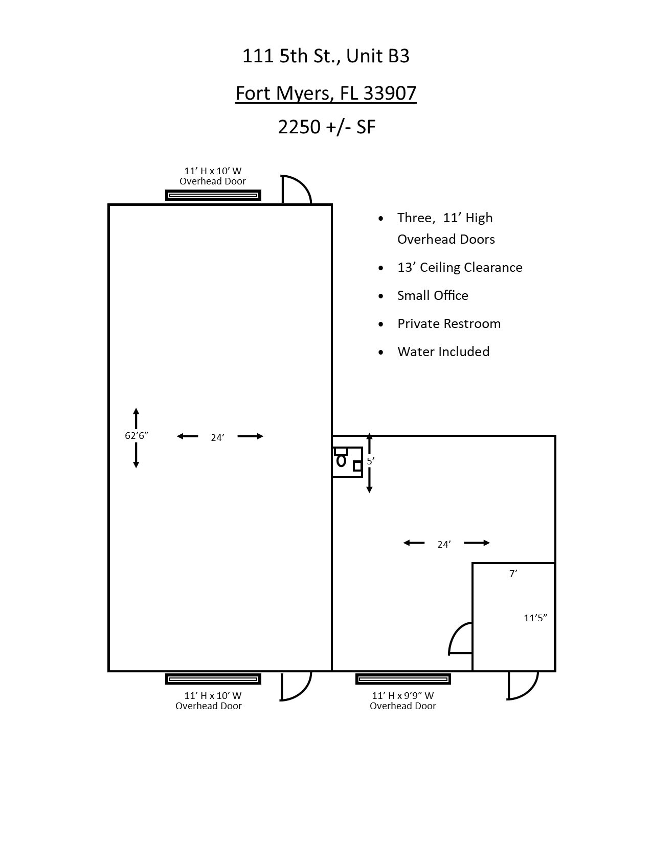 504 Center Rd, Fort Myers, FL for lease Floor Plan- Image 1 of 8