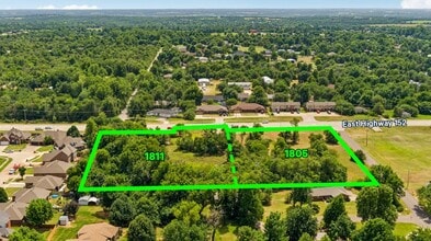 1805-1811 E Highway 152, Mustang, OK - Aerial  map view