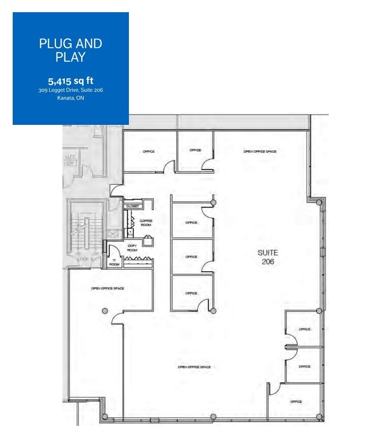 309 Legget Dr, Ottawa, ON for lease Floor Plan- Image 1 of 1