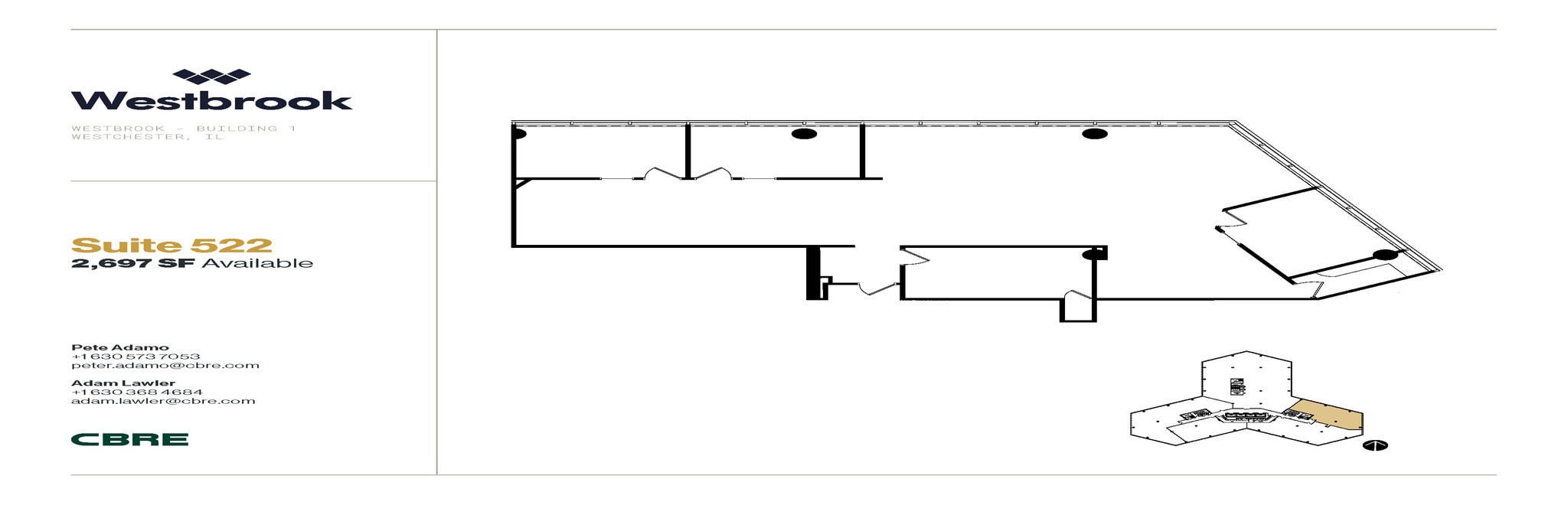1 Westbrook Corporate Ctr, Westchester, IL for lease Floor Plan- Image 1 of 1