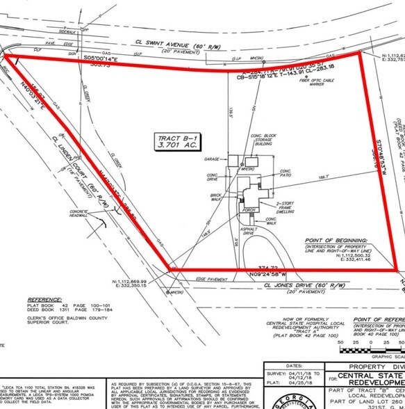 200 Jones Dr, Milledgeville, GA à vendre - Plan cadastral - Image 2 de 2