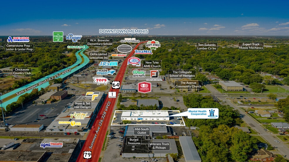 3430 Summer Ave, Memphis, TN à vendre - Photo du bâtiment - Image 2 de 4