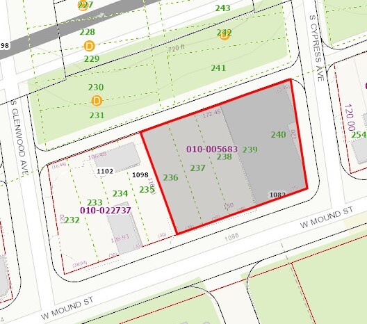 1082 W Mound St, Columbus, OH à vendre - Plan cadastral - Image 3 de 7