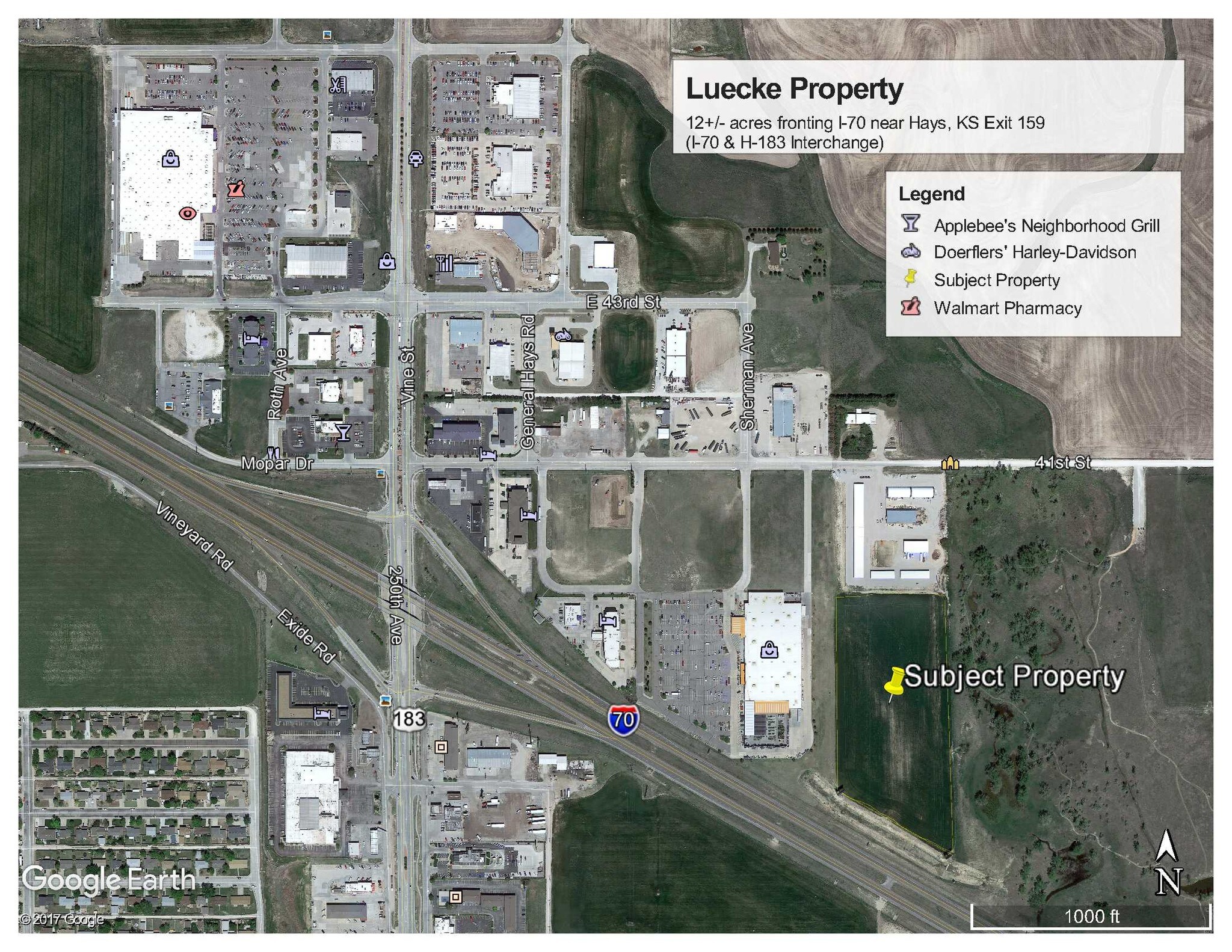 800 E 41st St, Hays, KS for sale Aerial- Image 1 of 2