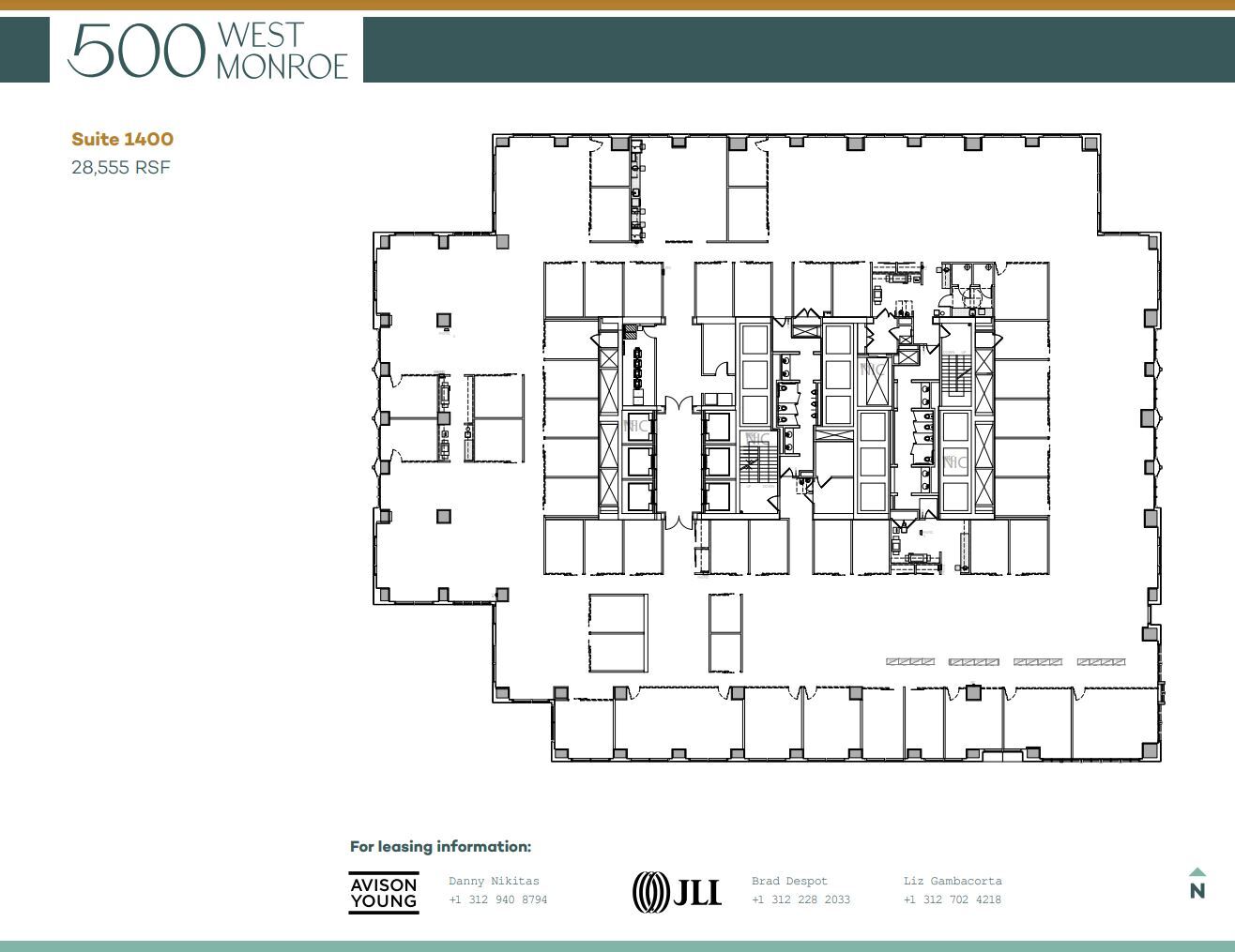 500 West Monroe St, Chicago, IL à louer Plan d  tage- Image 1 de 4