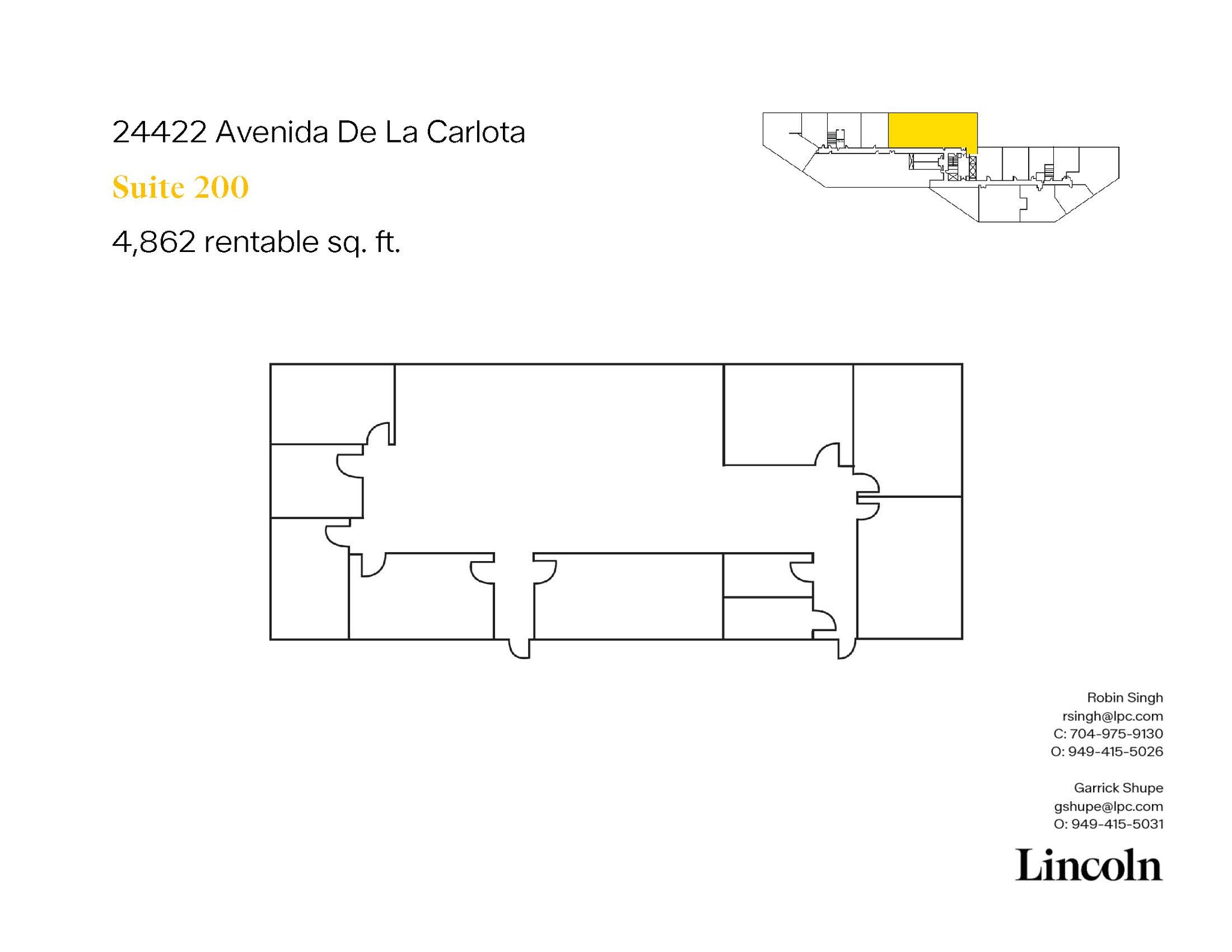 24422 Avenida De La Carlota, Laguna Hills, CA for lease Floor Plan- Image 1 of 16