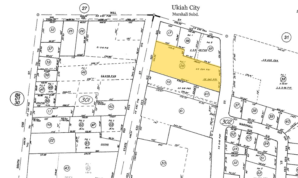 607 S State St, Ukiah, CA à louer - Plan cadastral - Image 3 de 4