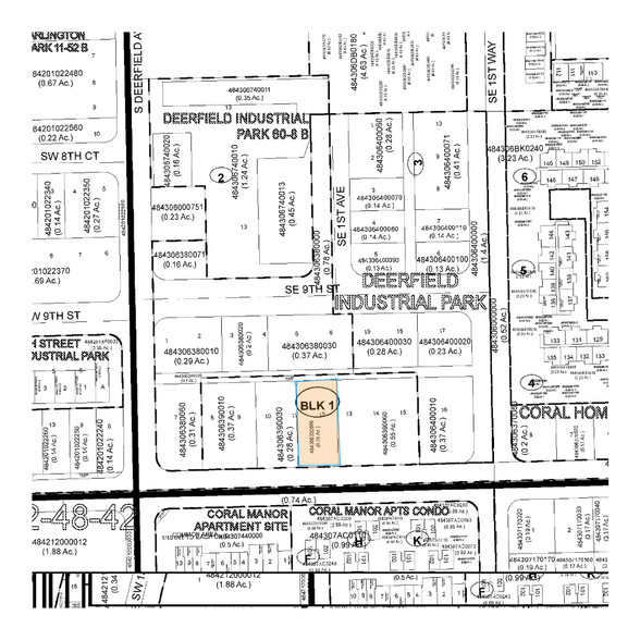 71-77 SE 10th St, Deerfield Beach, FL à louer - Plan cadastral - Image 3 de 3