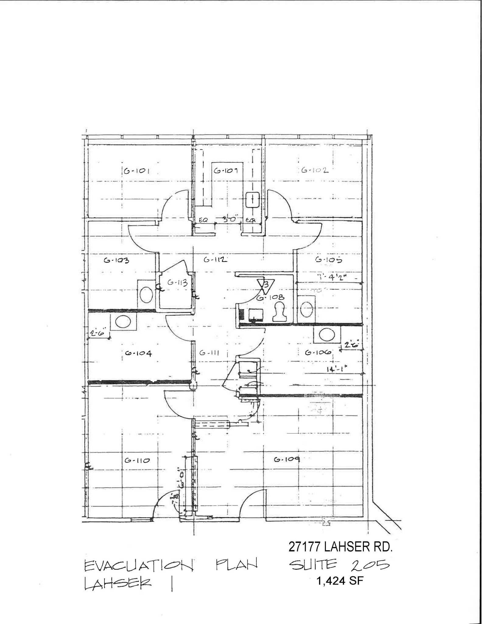 27177 Lahser Rd, Southfield, MI à louer Plan d  tage- Image 1 de 1