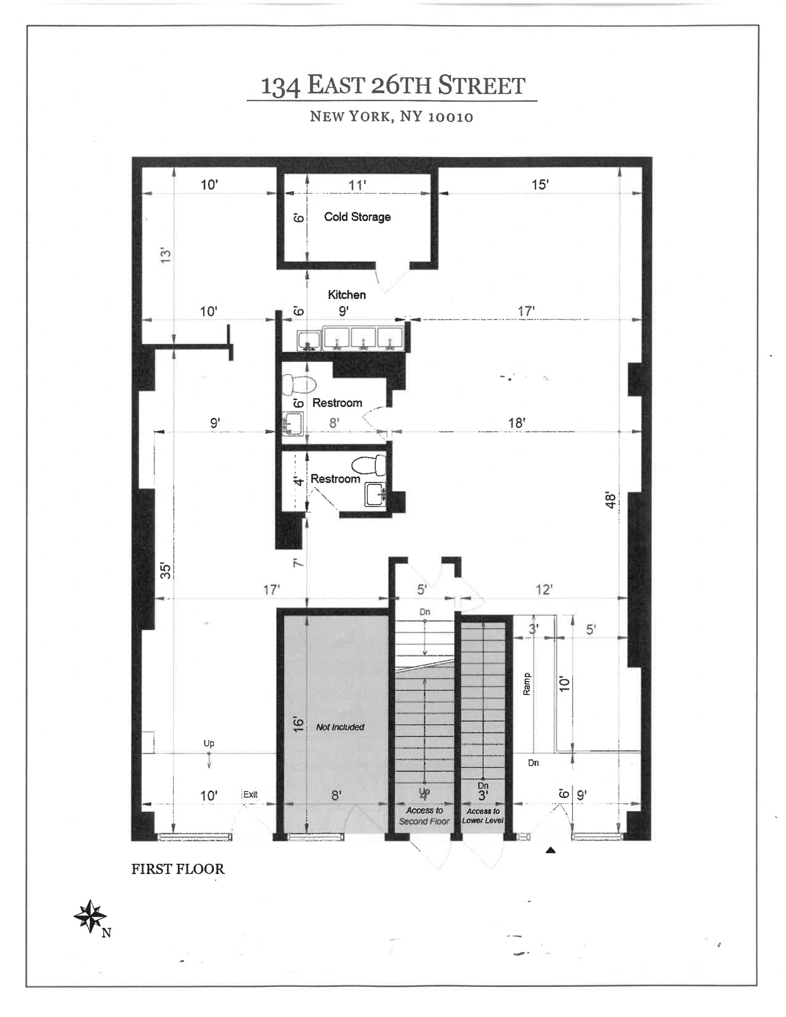 134-136 E 26th St, New York, NY à louer Plan de site- Image 1 de 1