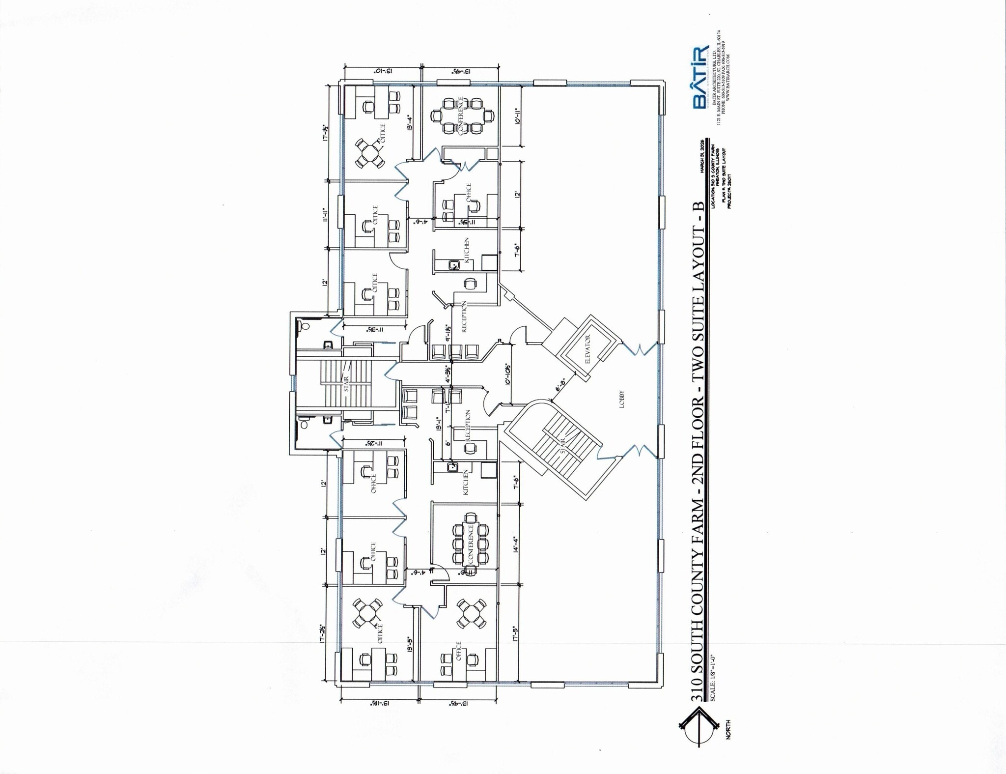 290-300 S County Farm Rd, Wheaton, IL à louer Plan d’étage- Image 1 de 3