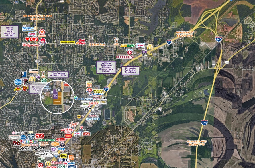 7311 N Hills Blvd, North Little Rock, AR for lease - Aerial - Image 3 of 3