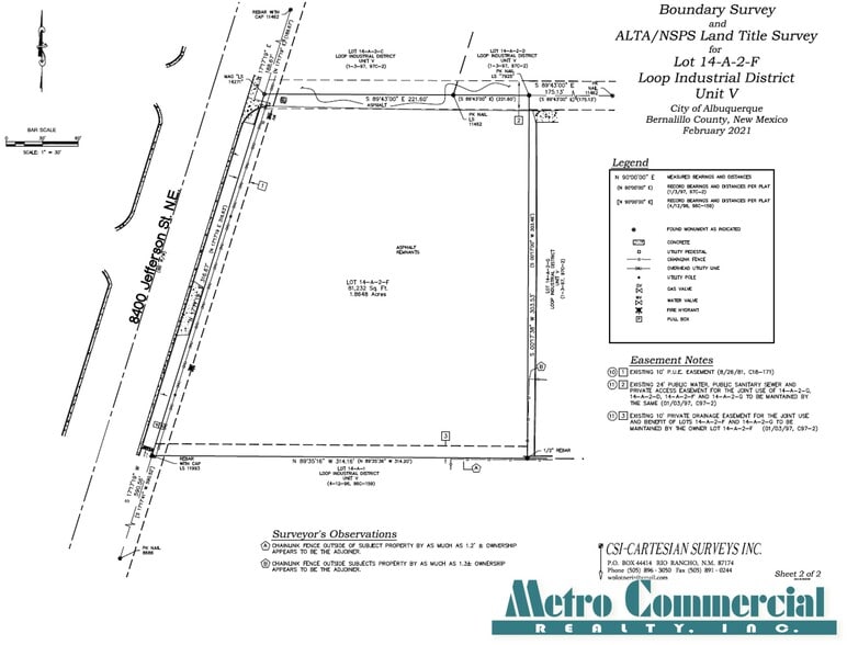 8400 Jefferson St, Albuquerque, NM for sale - Plat Map - Image 3 of 4