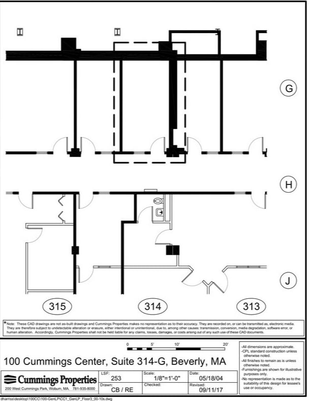 100 Cummings Ctr, Beverly, MA à louer Plan d’étage- Image 1 de 1