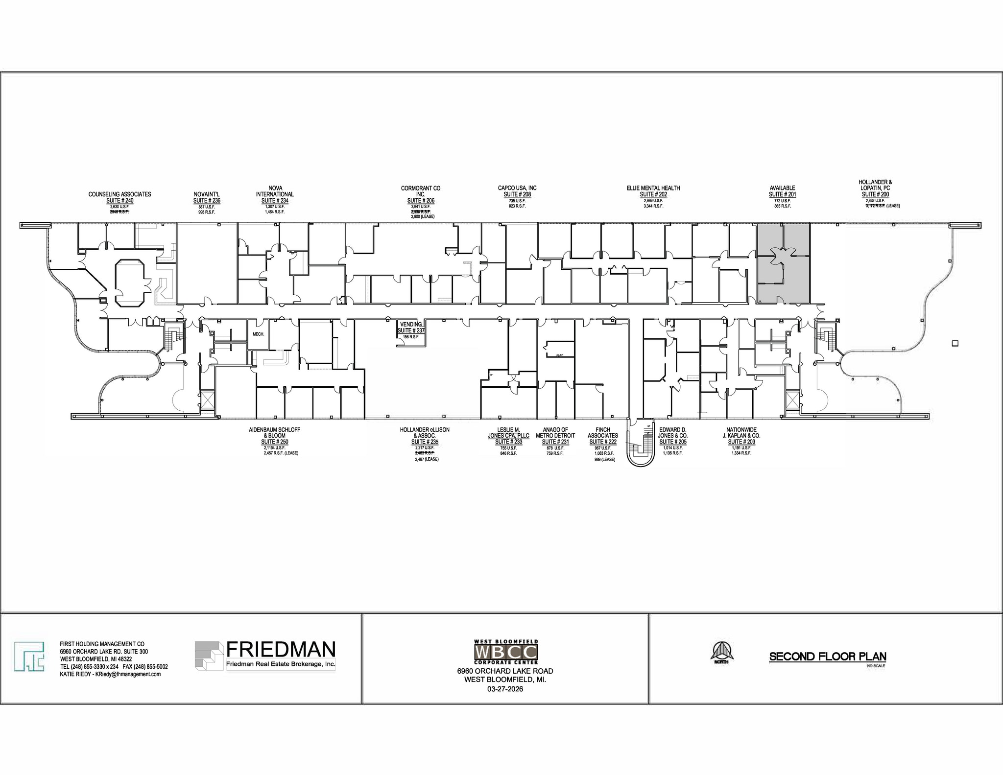 6960 Orchard Lake Rd, West Bloomfield, MI à louer Plan d’étage- Image 1 de 1