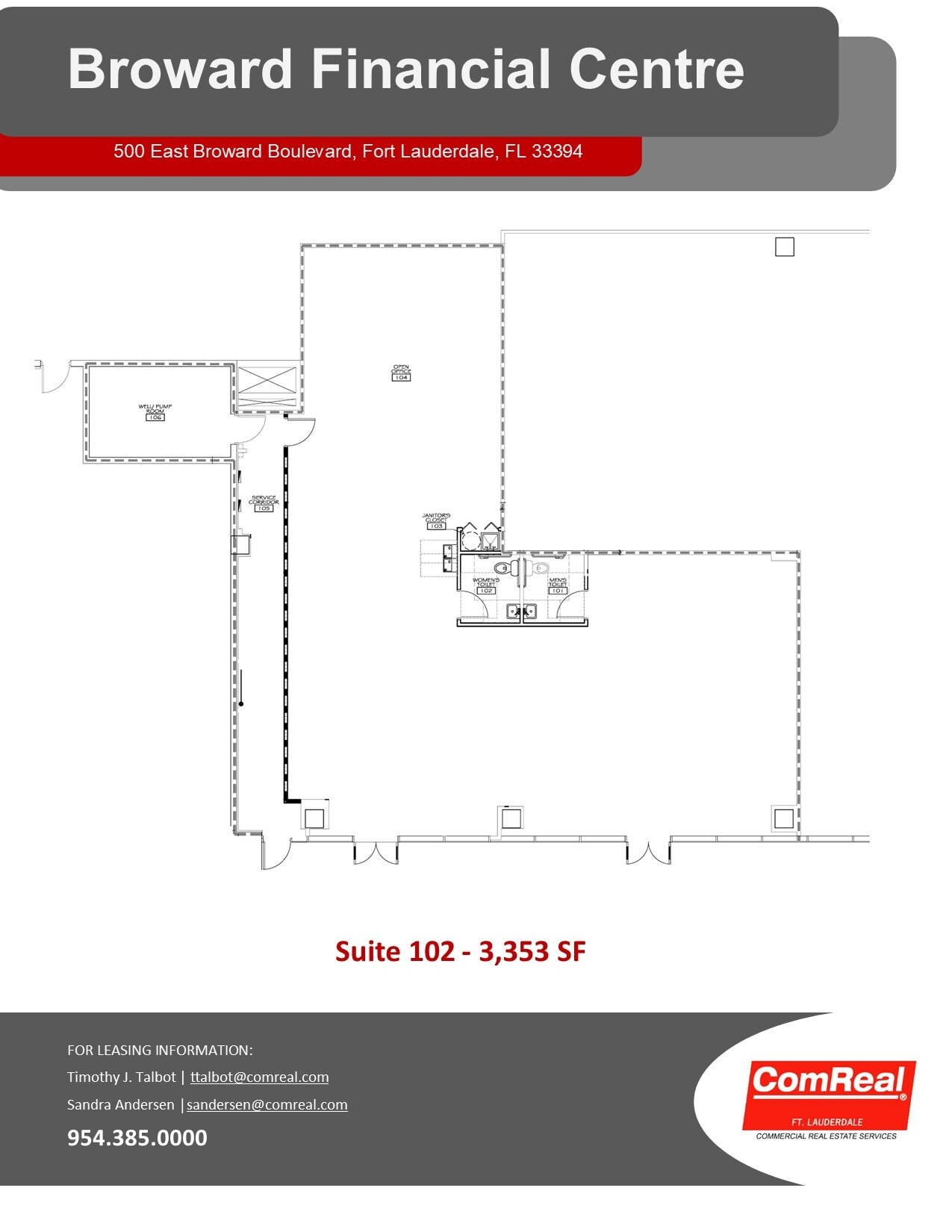 500 E Broward Blvd, Fort Lauderdale, FL à louer Plan d’étage- Image 1 de 1