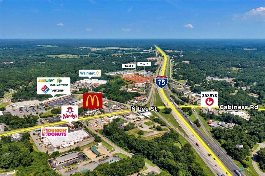 Russell Parkway @ N Lee Street, Forsyth, GA for sale - Aerial - Image 3 of 3