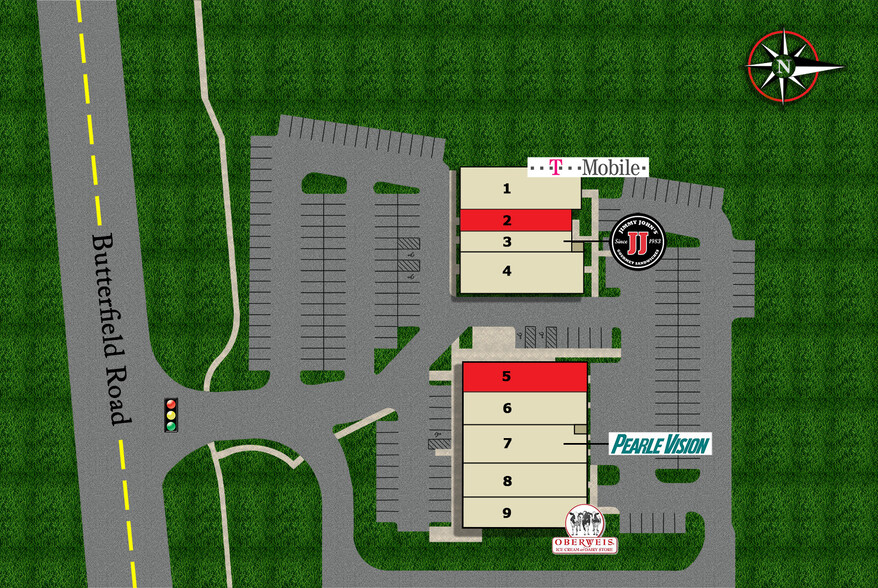 801-811 Butterfield Rd, Wheaton, IL à louer - Plan de site - Image 2 de 2