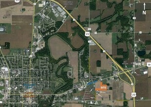 E Wyandot Ave, Upper Sandusky, OH - Aérien  Vue de la carte
