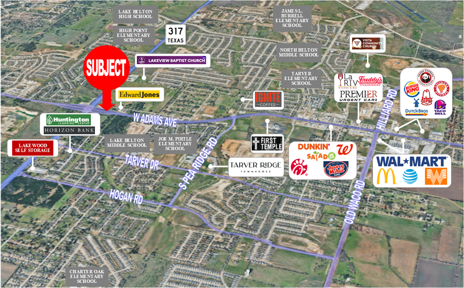 9209 Adams Ln, Temple, TX for lease - Aerial - Image 2 of 2