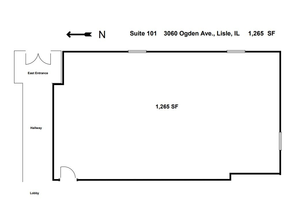 3060-3080 Ogden Ave, Lisle, IL à louer Plan d’étage- Image 1 de 1
