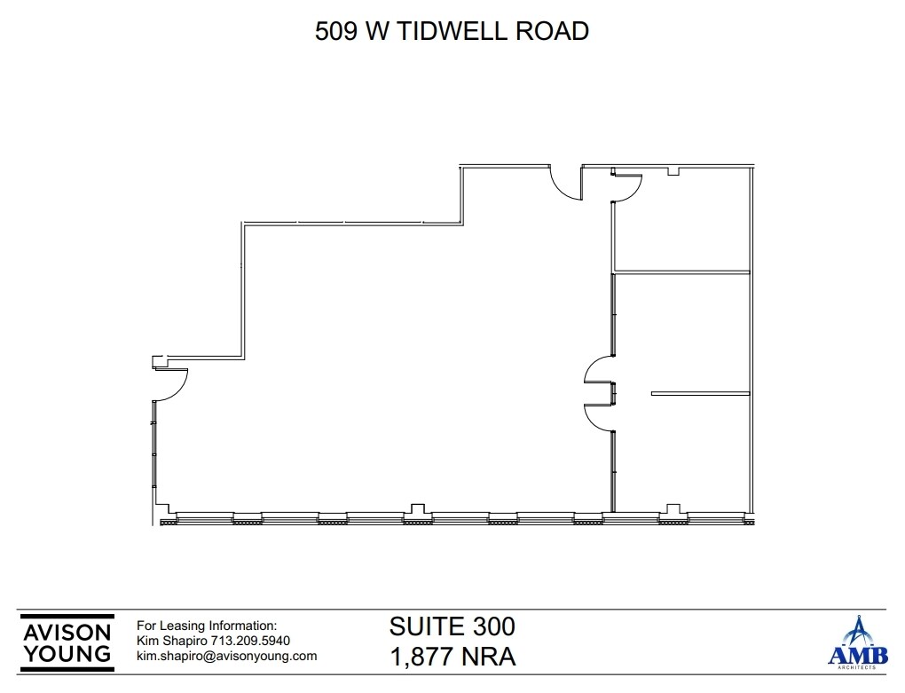 509 W Tidwell Rd, Houston, TX for lease Floor Plan- Image 1 of 2