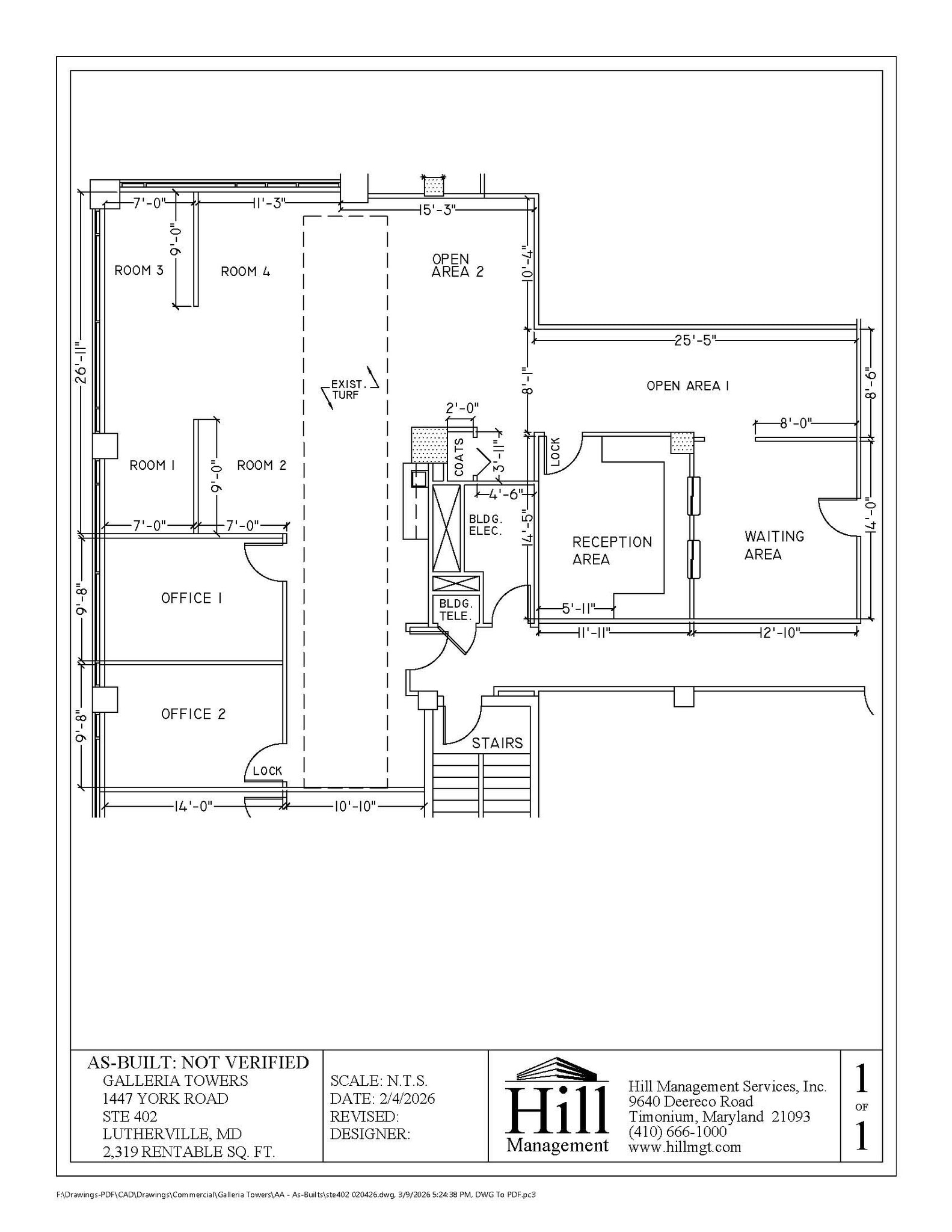 1447 York Rd, Lutherville, MD à louer Plan d’étage- Image 1 de 1