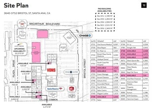 3630-3774 S Bristol St, Santa Ana, CA for lease Site Plan- Image 1 of 1