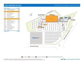 3420-3570 Crain Hwy, Bowie, MD à louer Plan de site- Image 2 de 2