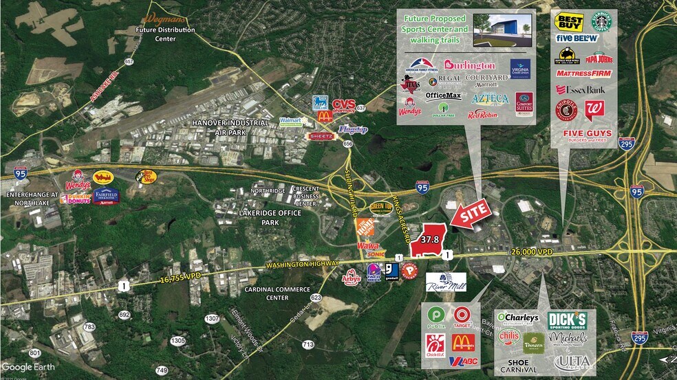 Washington Highway & Kings Acres Rd, Ashland, VA à vendre - Photo du bâtiment - Image 2 de 3