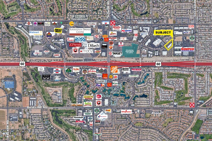 7427 E Hampton Ave, Mesa, AZ for lease - Aerial - Image 3 of 3