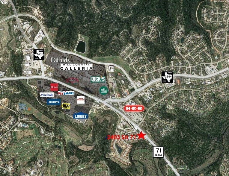 12403 W Highway 71, Bee Cave, TX for sale - Aerial - Image 3 of 4