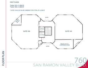760 San Ramon Valley Blvd, Danville, CA for lease Floor Plan- Image 1 of 1