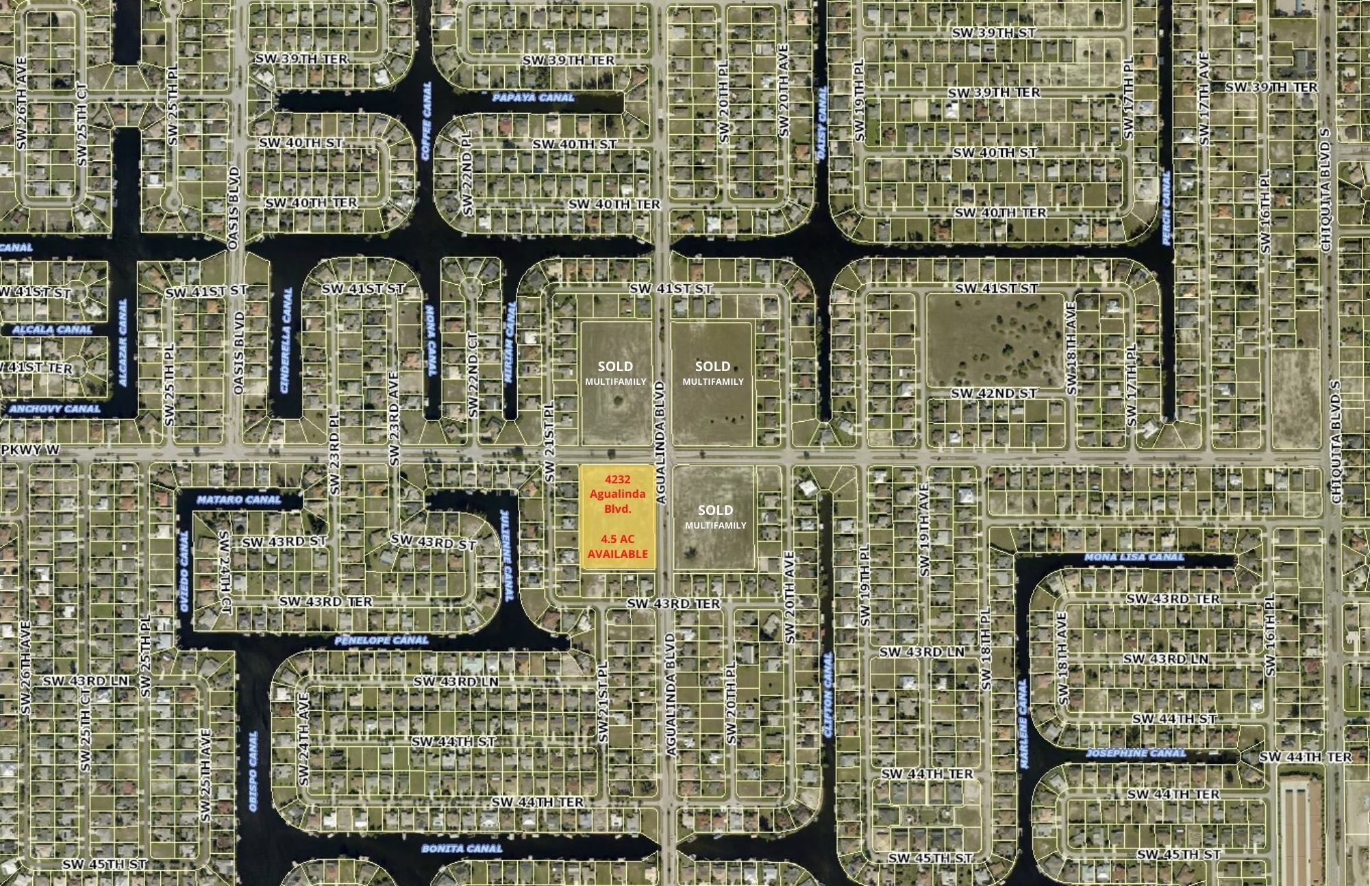 4232 Agualinda blvd, Cape Coral, FL à vendre Plan cadastral- Image 1 de 4