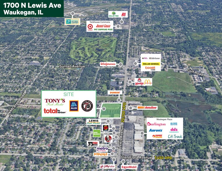 1700 N Lewis Ave, Waukegan, IL à louer - Photo du bâtiment - Image 2 de 4